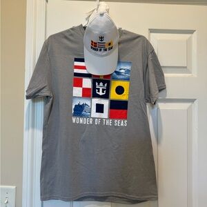 Wonder of the Seas shirt and hat